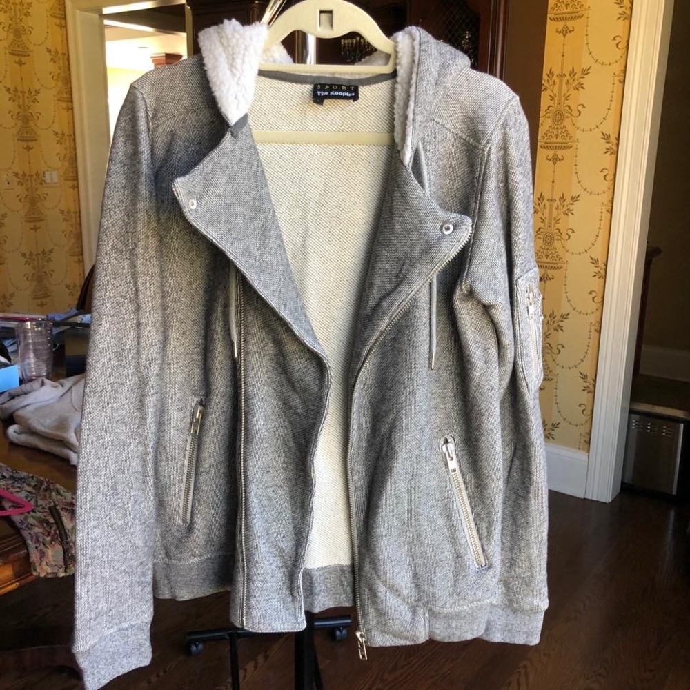 Kooples 100% Cotton Biker Cut Sweatshirt
